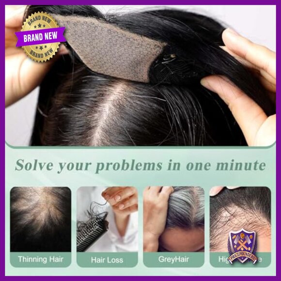 Real Human Hair Topper 16 Inch Glueless Clip In For Thinning Hair main image 3